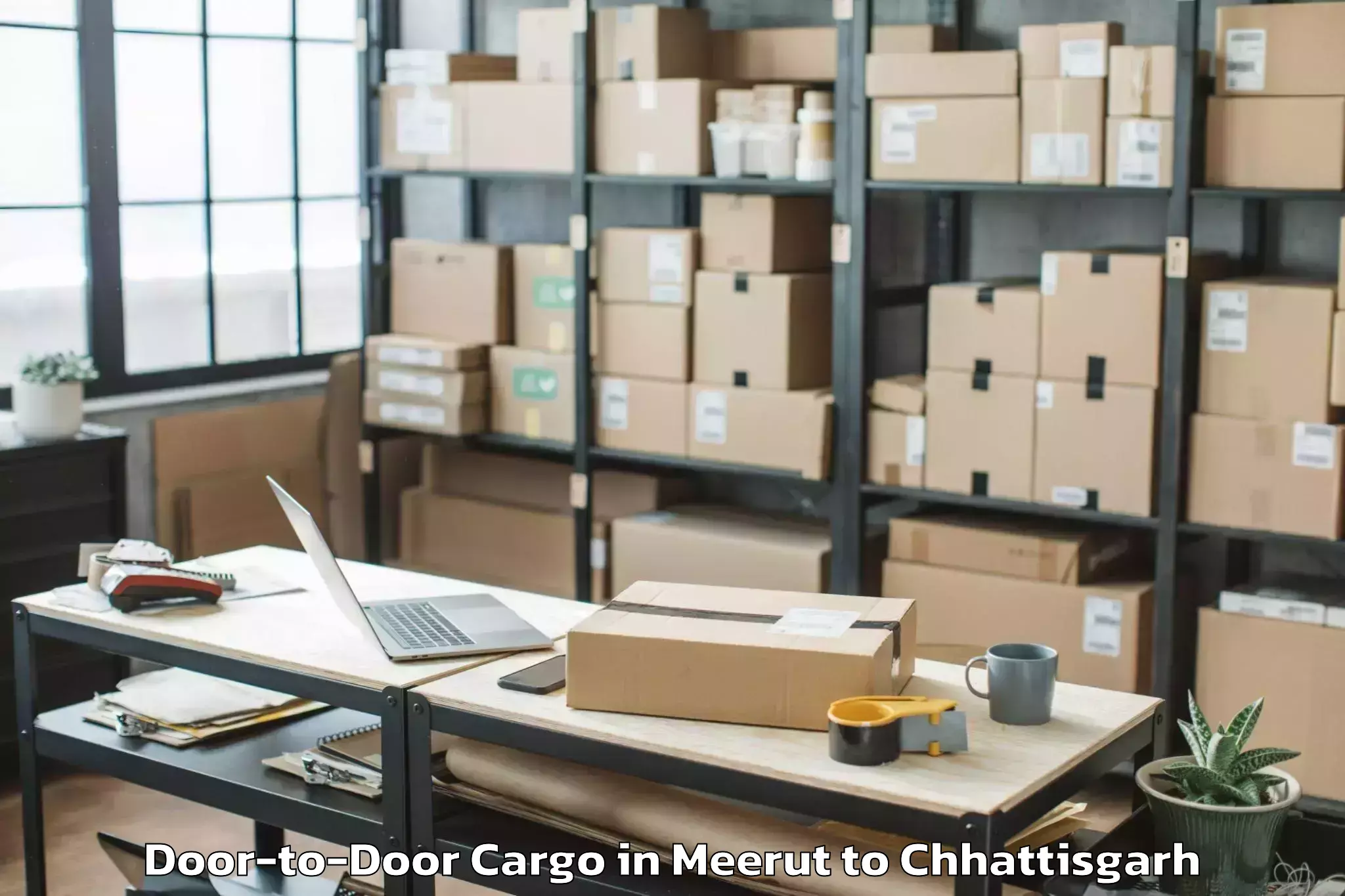 Professional Meerut to Kharora Door To Door Cargo